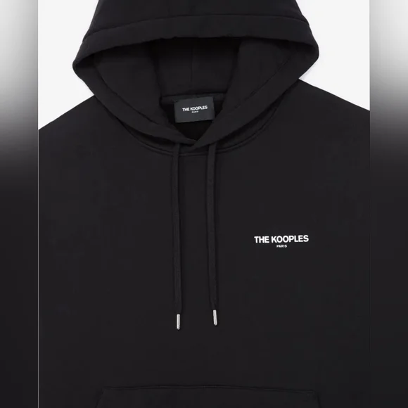 THE KOOPLES Graphic Hoodie With Couple And Logo black designer